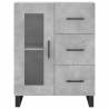 Stylish Highboard Concrete Grey - 69.5x34x180 cm | HipoMarket