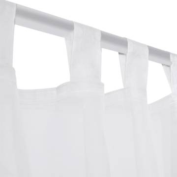 White Sheer Curtain 140x175 cm - 2 Pcs | HipoMarket