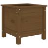 Garden Planter Honey Brown 40x40x39 cm Solid Pine Wood