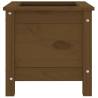 Garden Planter Honey Brown 40x40x39 cm Solid Pine Wood