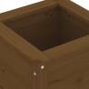 Garden Planter Honey Brown 40x40x39 cm Solid Pine Wood