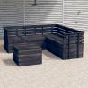 6 Piece Garden Pallet Lounge Set - Solid Pinewood Dark Grey