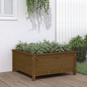 Garden Planter Honey Brown - Solid Pine 82.5x82.5x39 cm