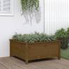 Garden Planter Honey Brown 82.5x82.5x39 cm Solid Wood Pine Colour honey brown pine Size 82.5 x 82.5 x 39 cm Quantity in Package 1 