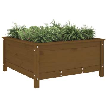 Garden Planter Honey Brown - Solid Pine 82.5x82.5x39 cm