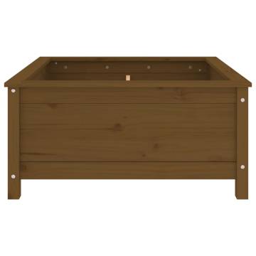 Garden Planter Honey Brown - Solid Pine 82.5x82.5x39 cm