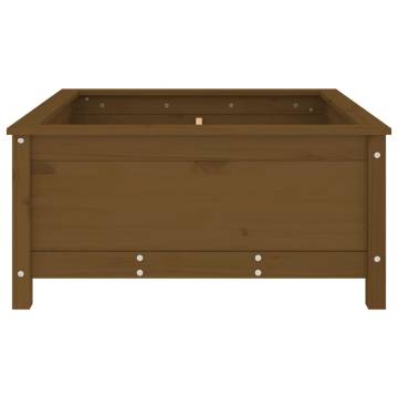 Garden Planter Honey Brown - Solid Pine 82.5x82.5x39 cm