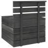 6 Piece Garden Pallet Lounge Set - Solid Pinewood Dark Grey