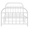 Elegant White Metal Bed Frame with Headboard & Footboard 100x200 cm