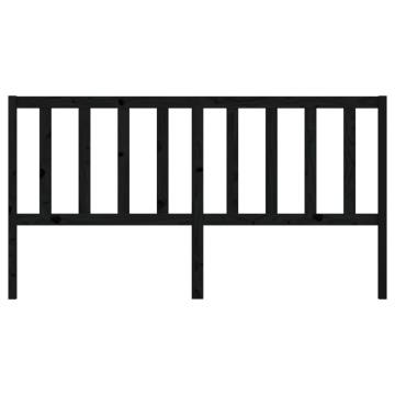 Black Solid Wood Bed Headboard - Stylish & Comfortable