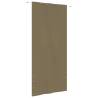 Balcony Screen Taupe 120x240 cm Oxford Fabric Colour taupe Size 120 x 240 cm 