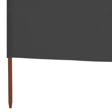 5-Panel Wind Screen Fabric 600x80 cm in Anthracite | HiPoMarket