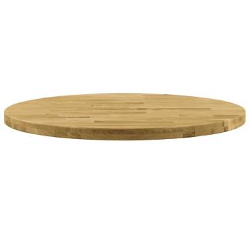 Solid Oak Wood Round Table Top - 700 mm Diameter | HipoMarket