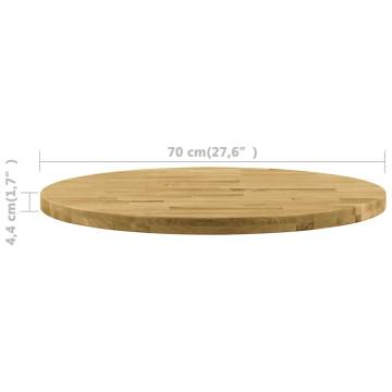 Solid Oak Wood Round Table Top - 700 mm Diameter | HipoMarket