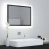 LED Bathroom Mirror High Gloss Grey 60x8.5x37 cm Acrylic Colour high gloss grey Quantity in Package 1 