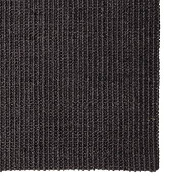 Natural Sisal Rug 66x350 cm Black | Durable & Stylish