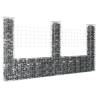 U-shape Gabion Basket with 3 Posts Iron 260x20x150 cm Size 260 x 20 x 150 cm Quantity in Package 1 