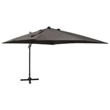 Cantilever Umbrella with LED Lights - 300 cm Anthracite