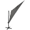 Cantilever Umbrella with LED Lights - 300 cm Anthracite