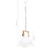 Industrial Hanging Lamp 25W E27 - White Round 40cm