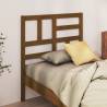 Stylish Honey Brown Solid Wood Bed Headboard - 106x4x104 cm