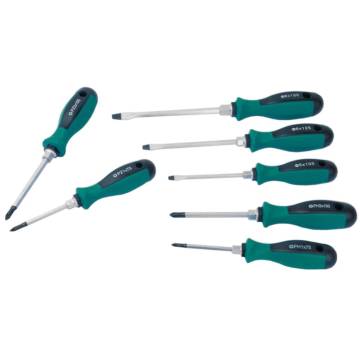 Brüder Mannesmann 7-Piece Screwdriver Set 11115 - Durable & Ergonomic