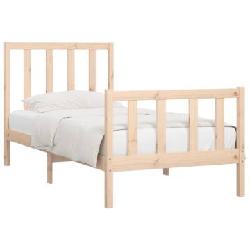 Solid Wood Bed Frame 90x200 cm - Timeless & Sturdy Design