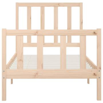 Solid Wood Bed Frame 90x200 cm - Timeless & Sturdy Design