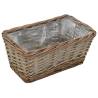 Raised Bed 3 pcs Wicker with PE Lining - Hipomarket UK