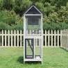 Bird House Grey 60x58.5x160 cm Solid Wood Pine Colour grey 