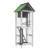 Bird House Grey 60x58.5x160 cm | Solid Wood Pine Aviary