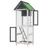 Bird House Grey 60x58.5x160 cm | Solid Wood Pine Aviary