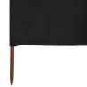 6-Panel Wind Screen Fabric 800x160 cm Black - Durable & Stylish