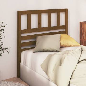 Stylish Honey Brown Bed Headboard - Solid Pine Wood 96x4x100 cm