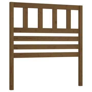 Stylish Honey Brown Bed Headboard - Solid Pine Wood 96x4x100 cm