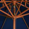 Double Decker Parasol with Wooden Pole Blue 270 cm - HipoMarket