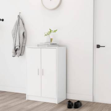 Shoe Cabinet White 60x35x92 cm | Durable Engineered Wood