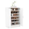 Shoe Cabinet White 60x35x92 cm | Durable Engineered Wood