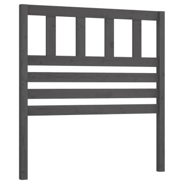 Grey Solid Wood Pine Bed Headboard - 106x4x100 cm