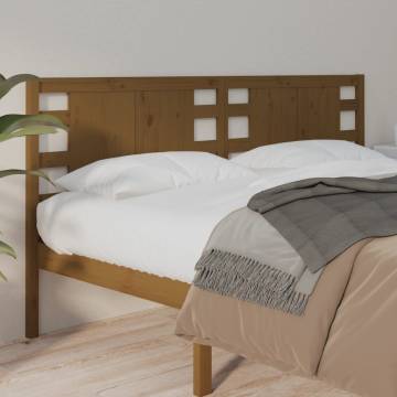 Honey Brown Solid Pine Headboard - Stylish & Rustic Design