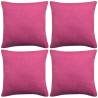 Cushion Covers 4 pcs Linen-look Pink 80x80 cm Colour pink Size 80 x 80 cm Quantity in Package 4 