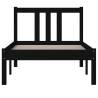 Black Solid Wood Bed Frame 75x190 cm Small Single | HipoMarket