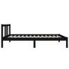 Black Solid Wood Bed Frame 75x190 cm Small Single | HipoMarket