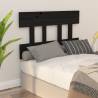 Black Solid Wood Pine Bed Headboard - 103.5x3x81 cm