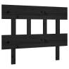 Black Solid Wood Pine Bed Headboard - 103.5x3x81 cm