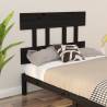 Black Solid Wood Pine Bed Headboard - 103.5x3x81 cm