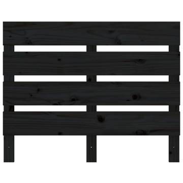 Stylish Black Pine Wood Headboard - 75x3x80 cm