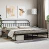 Metal Bed Frame with Headboard Black 193x203 cm Colour black Size 193 x 203 cm Model with headboard 