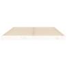 White 135x190 cm Double Wooden Bed Frame - Modern & Sturdy