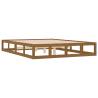 Honey Brown King Size Bed Frame | Solid Pine Wood - Hipo Market